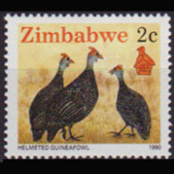 ZIMBABWE 1990 - Scott# 615a Guineafowl 2c MNH - Zimbabwe (1980-...)