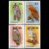 ZIMBABWE 1993 - Scott# 682-5 Owls Set Of 4 MNH - Zimbabwe (1980-...)