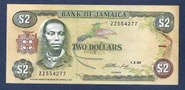 Jamaica $2 Dollars 1993 Replacement Prefix ZZ P69 UNC - Jamaica