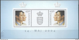 2004 Dänemark Mi. Bl. 23 **MNH  Hochzeit Von Kronprinz Frederik Und Mary Donaldson - Blocchi & Foglietti