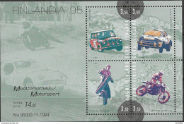 1995 Finnland Mi. Bl. 16 **MNH Motorsport. - Blocs-feuillets