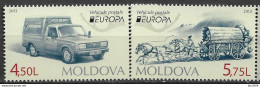 2013 Moldawien Moldova Mi.829-30**MNH Europa: Postfahrzeuge. - 2013