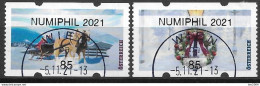 2021  Austria Österreich AWZ Automatenmarken  Timbres De Distributeurs   Mi. 70-71  Used NUMIPHIL 2021 - Usati