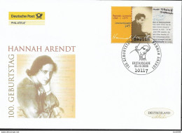 2006 Deutschland   Germany  Mi. 2566 FDC Gest. Berlin   100. Geburtstag Von Hannah Arendt - 2001-2010
