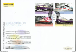 2006 Deutschland   Germany Mi. 2560-3 FDC Gest. Berlin Eisenbahnen In Deutschland - 2001-2010