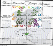 1994 Slowenien  Slovenija Mi.Bl 1 **MNH  Einheimische Flora - Hiver 1994: Lillehammer