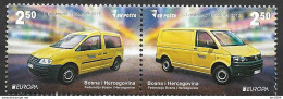 2013 Bosnien Und Herzegowina  Mi.618-9A **MNH Europa: Postfahrzeuge. - 2013