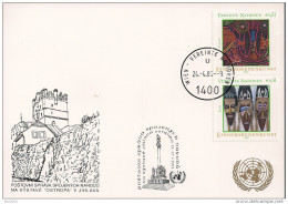 2003 UNO Österreich Mi. 381-2 Weisse Karte UNPA Zu Gast Auf Der Ostropa - FDC