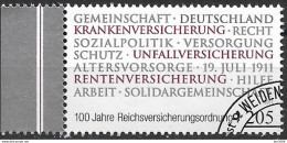 2011  Deutschland Allem. Fed. Germany  Mi. 2868 FD- Used Weiden   100 Jahre Reichsversicherungsordnung. - Gebraucht