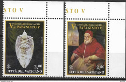 2021 Vatikan  Mi. 2029-30 **MNH    500. Geburtstag Von Papst Sixtus - Unused Stamps