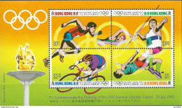 1992 Hongkong Mi  Bl 21 **MNH    Olympische Sommerspiele, Barcelona - Ungebraucht