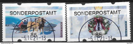 2021  Austria Österreich AWZ Automatenmarken  Timbres De Distributeurs   Mi. 70-71  Used SONDERPOSTAMT - Gebraucht