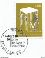 2010 Liechtenstein Mi. 1560 FD - Used Briefstück    50 Jahre Liechtensteinische Invalidenversicherung, - Gebruikt