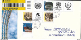 2009 UNO Wien Mi. 607-609   Einschreibebrief    30 Jahre UNO-City Wien - FDC