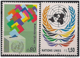 1991 UNO Genf Mi. 200-1 **MNH  Stimmzettel, Wahlurne  UNO-Emblem - Unused Stamps