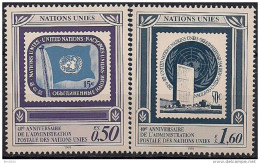 1991 UNO Genf Mi. 206-7 **MNH   40 Jahre Postverwaltung Der Vereinten Nationen (UNPA) - Neufs