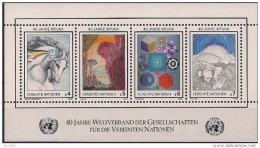 1986 UNO Wien Mi. Bl 3**MNH  40 Jahre Weltverband Der Gesellschaften Für Die Vereinten Nationen - Unused Stamps