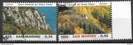 1999 San Marino    Mi. 1832-3 Used Europa: Natur -und Nationalparks - 1999