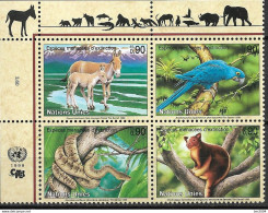 1999 UNO Genf Mi. 369-72 **MNH  Gefährdete Arten - Unused Stamps