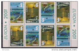 2001 Aserbeidschan Acerbaycan Booklet Sheet  Yv. 714-18 Mi. 498-5 **MNH - 2001