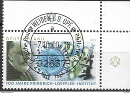 2010 Deutschland  Germany   Mi. 2825 FD-used Weiden  EOR  100 Jahre Friedrich-Loeffler-Institut Für Tiergesundheit, - Gebraucht