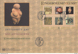 2004 UNO Wien Mi. Bl. 19 FDC    Eingeborenenkunst - Blocks & Kleinbögen