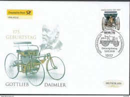 2009 Deutschland Germany Mi  2725  FDC  175. Geburtstag Von Gottlieb Daimler - 2001-2010