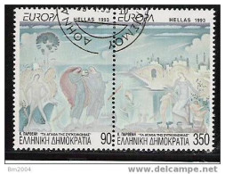 Griechenland  1993  Yv. 1817-8   Mi. 1829-0   Used   Europa: Zeitgenössische Kunst. - 1993