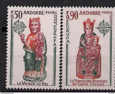 1974 Andorra Fr.   Mi. 258-9**MNH  Europa :Skulpturen - 1974