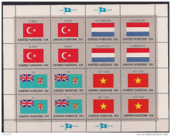 1980 UNO NY Mi. 348-63 **MNH  Sheet   Flaggen Der UNO-Mitgliedsstaaten (I) - Blocs-feuillets