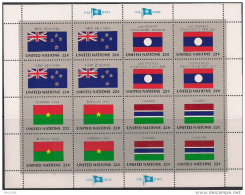 1986 UNO NY Mi.  501-14 Mint     Sheet   Flaggen Der UNO-Mitgliedsstaaten - Hojas Y Bloques