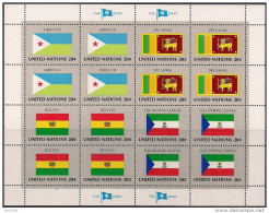 1981 UNO NY Mi. 373-88 **MNH  Sheet   Flaggen Der UNO-Mitgliedsstaaten (II) - Hojas Y Bloques