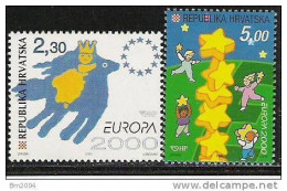 2000 Kroatien Mi. 544-5 **MNH  EUROPA Kind Mit Stern - 2000