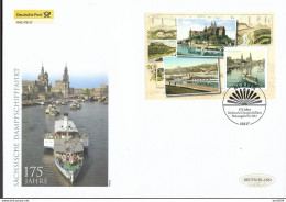 2011  Deutschland Germay. Mi Bl 78 FDC   175 Jahre Sächsische Dampfschifffahrt. - 2011-…