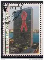 2002 UNO WIEN   Mi. 379  Used Aidsbekämpfung (UNAIDS - Gebruikt