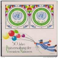 2001 UNO WIEN   Mi. Bl 15 **MNH 50 Jahre Postverwaltung Der Vereinten Nationen (UNPA) - Ungebraucht