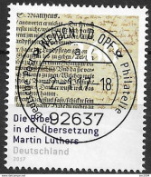 2017 Deutschland Germany  Mi. 2277 FD- Used Weiden  Die Bibel In Der Übersetzung Martin Luthers - Gebraucht