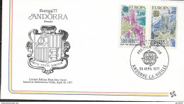 1977 Franz. Andorra Mi. 282-3 FDC  Europa - 1977