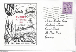 1961 Herm Island  LOCAL MAIL FDC   Europa - 1961