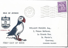 1961 Isle Of Jethou LOCAL MAIL FDC   Europa - 1961