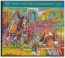 1996 UNO New York  Mi. Bl 13 Used 100 Jahre Olympische Spiele Der Neuzeit - Blocs-feuillets