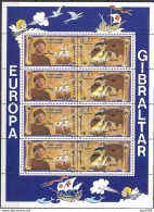 1992 Gibraltar Sheet Yv. 647-50  Mi. 638-41 ** MNH  Europa: 500. Jahrestag Der Entdeckung Von Amerika - 1992