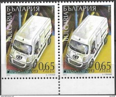 2013  BULGARIA/Bulgarien Mi.5096-7 DL DR  **MNH Booklet Set Europa: Postfahrzeuge. - 2013