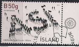 2016 Island Mi. 1483 Used     100 Jahre Isländischer Gewerkschaftsbund (ASÍ). - Used Stamps