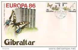 1986 Gibraltar Mi. 503-4 FDC - 1986
