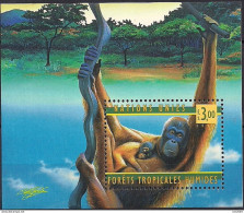 1998 UNO Genf Mi. Bl 10 **MNH  Schutz Des Tropischen Regenwaldes; Orang-Utan (Pongo Pygmaeus) - Unused Stamps