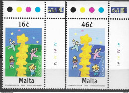 2000  Malta Mi. 1127-8 **MNH EUROPA Kind Mit Stern - 2000