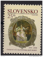 2007 Slovensko  Slowakei Mi. 576 **MNH  15 Jahre Verfassungsgericht - Nuevos