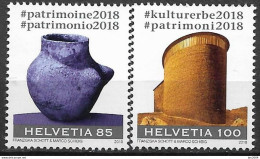 2018 Schweiz Mi. 2536-7 **MNH   Europäisches Jahr Des Kulturerbes - Unused Stamps