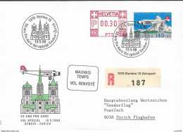 1988 Schweiz Mi. 1369 Brief   Pro AERO JU 52 Vol Spécial 19.5.1988  Genéve- Zurich - FDC